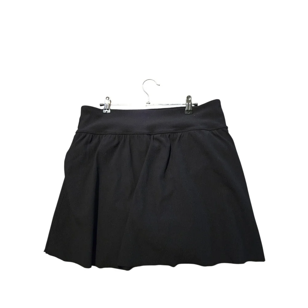 Spanx‎ Contour Rib Front Slit Skort 1X Black Skort EUC Black Athletic
